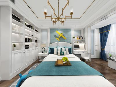 橡树湾美式风格146平三居室装修案例