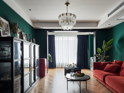 翰林 锦府混搭风格90平米二居室设计效果图案例