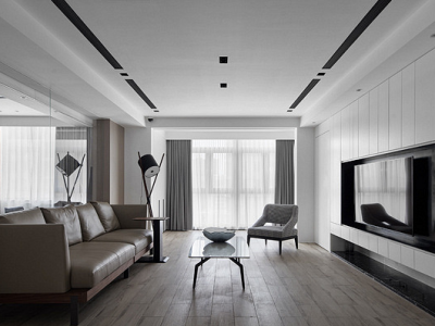 金科·集美嘉悦简约风格97平米二居室设计效果图案例