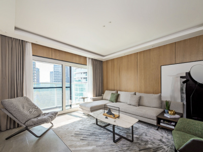 中庚·香江世界现代风格112平米三居室设计效果图案例