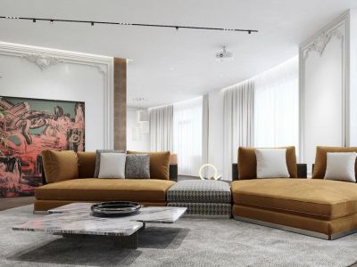 万商华府150㎡现代简约风复式装修案例