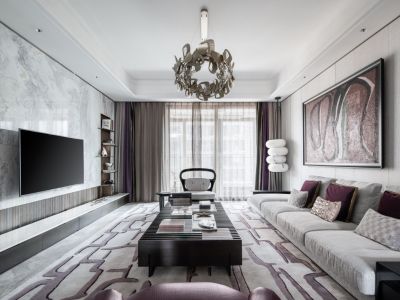 世茂江稠府115㎡现代轻奢美学三居室装修案例