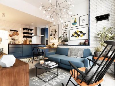 东方新城二居87平北欧风格装修案例