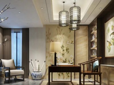 德润家园165平米中式四居装修案例