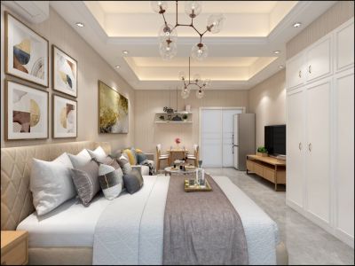 东阳银泰城北欧40平米装修案例