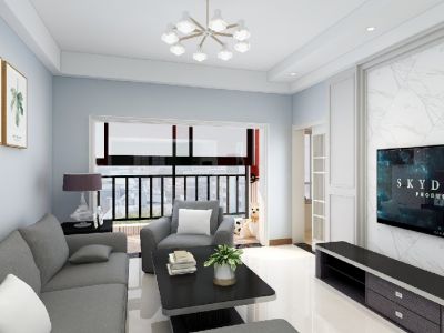 桃源小区115平米三居室现代简约风装修案例