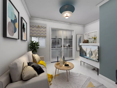 麒麟郡80平米现代简约二居室装修案例