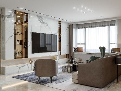 恒大城200平现代轻奢四居室装修案例