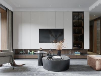 龙岗天域120平现代简约三居装修案例