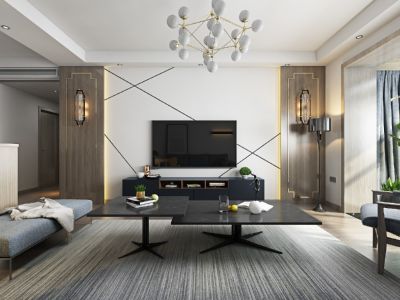 天一华府135平米现代简约3室2厅装修案例