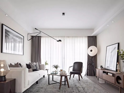 融创国际生态健康城北欧风格96平米三居室设计效果图案例