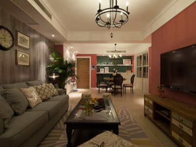 勤诚达新界三居114平北欧风格装修案例