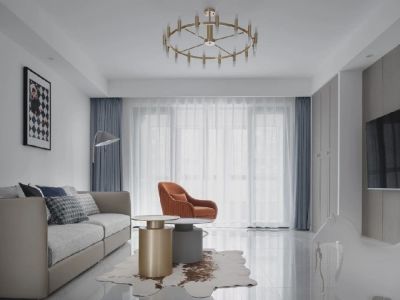 中海雍翠峰127㎡三居室现代轻奢装修案例