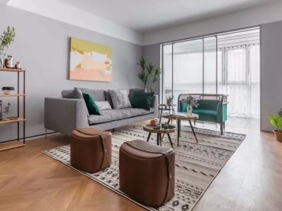 盛天时代100平三居室北欧风格装修案例