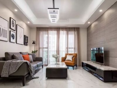 安吉华都116㎡三居室现代风格装修案例