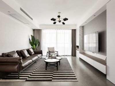 金辉优步大道109㎡现代简约三居室装修案例