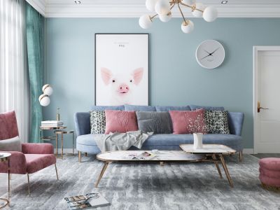 尚东国际126平米三居室北欧风格装修案例