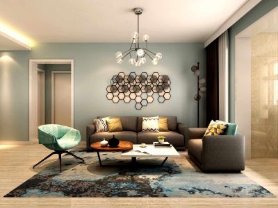 港欧东方花园98平米二居室北欧风格装修案例