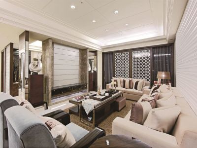 绿湖山庄新古典风格137平米三室两厅装修案例