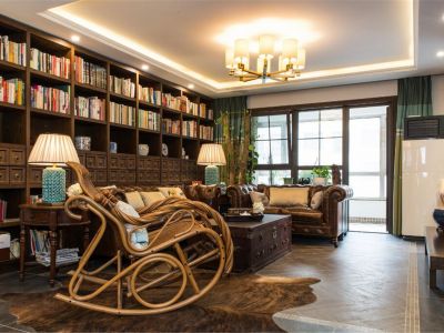 时代倾城混搭风格130平米三室两厅装修案例