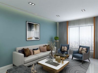 桃源里131平米三居室现代风格装修案例