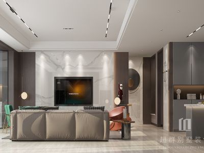 金科蠡湖320平米现代轻奢风格别墅装修案例