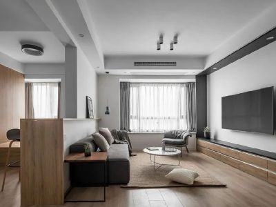 大嘉汇尚悦90平三居室现代简约装修案例