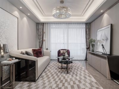 荣和摩客社区125平三居室现代轻奢装修案例