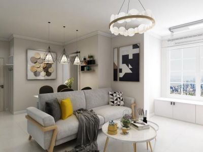 阅海壹号院124平米北欧风格装修案例