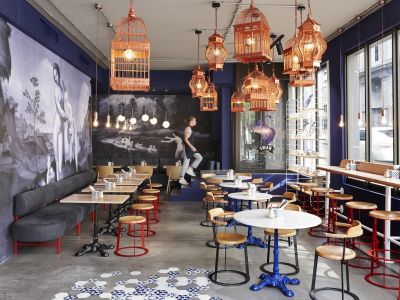 100平米咖啡馆混搭风格装修案例