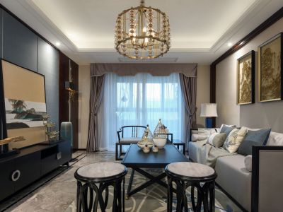 中明城南1号现代风格121平米装修案例