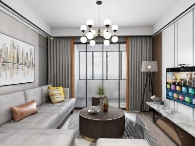 君悦青山湖89平现代风格装修案例