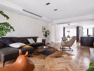 半岛大院北欧风格108平米装修案例