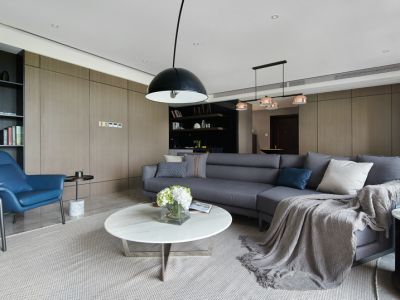 半岛大院现代风格110平米装修案例