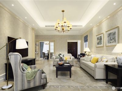 碧桂园凤凰城300平别墅美式田园装修案例