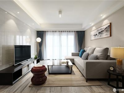 星叶瑜憬湾116㎡三居室现代风格装修案例