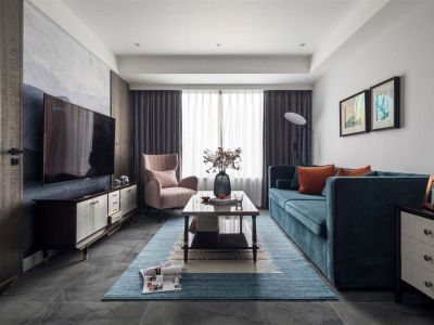 永联佳园美式风格123平米三居室装修案例