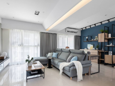 梧桐山庄现代风格146平米三居室装修设计图案例