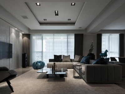 远锦国际现代风格148平米三居室装修设计图案例