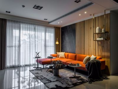 远达都市峰景现代风格99平米装修案例