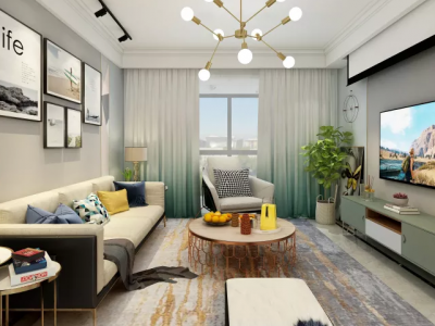 雅居乐花园116㎡现代简约风三居室装修案例