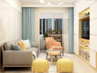 隆河谷86平米北欧极简二居室装修案例