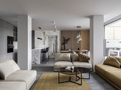 海棠家园130㎡三居室现代简约装修案例