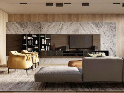 恒大绿洲西区150平三居室现代风格装修案例