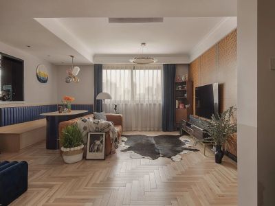 沁园新村114平米三居室北欧风格装修案例