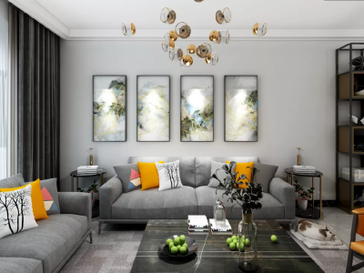 富城铭邸120㎡现代简约风三室两厅装修案例