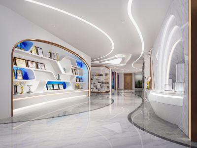 1200平米企业办公室现代风格装修案例