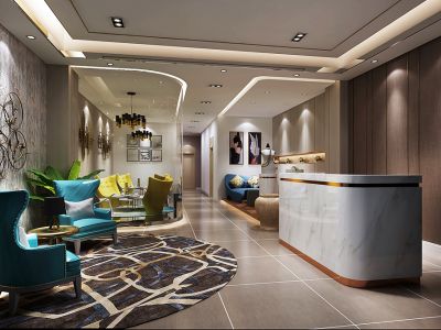 1500平米美容院现代风格装修案例