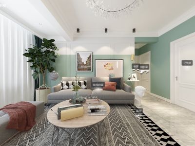 鸿城名苑现代简约风格三居室