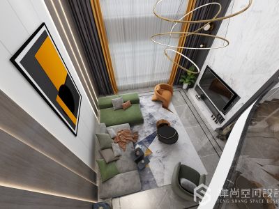 蓝爵300平方米现代轻奢风格别墅装修案例